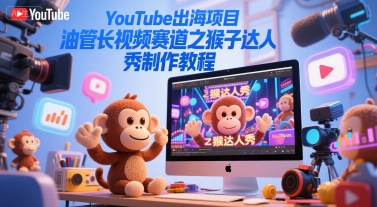YouTube出海项目，油管长视频赛道之猴子达人秀制作教程-缘艺创业网