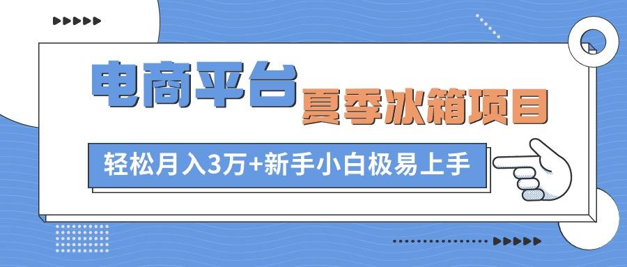 电商平台夏季冰箱项目，轻松月入3万+，新手小白极易上手-缘艺创业网