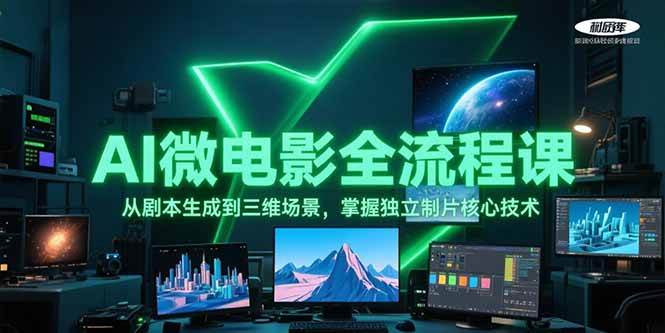 AI微电影全流程课，从剧本生成到三维场景，掌握独立制片核心技术-缘艺创业网