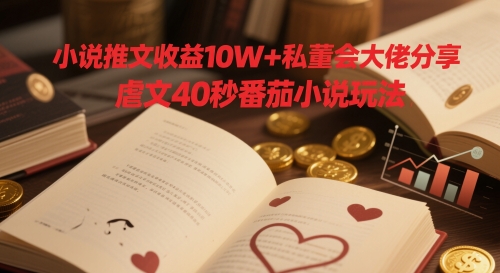 小说推文收益10W+私董会大佬分享，虐文40秒番茄小说玩法-缘艺创业网