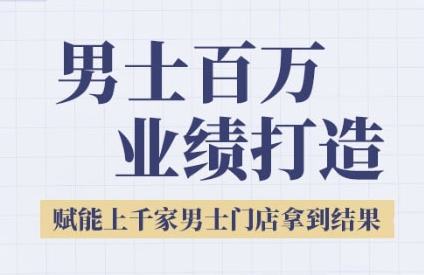 2025男士美业百万业绩打造，赋能上千家男士门店拿到结果-缘艺创业网
