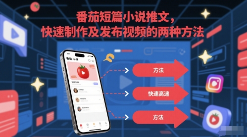 番茄短篇小说推文，快速制作及发布视频的两种方法-缘艺创业网