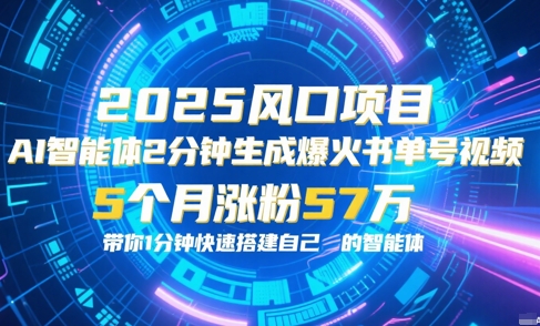 AI智能体2分钟一键生成爆火书单号原创视频，5个月涨粉57w，带你零代码1分钟搭建智能体-缘艺创业网