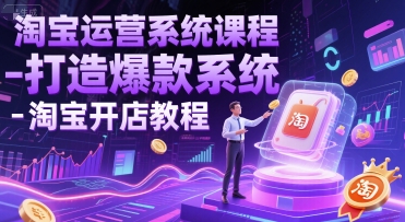 淘宝运营系统课程-打造爆款系统-淘宝开店教程-缘艺创业网