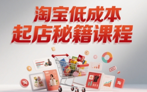 淘宝低成本起店系统课，助你快速起店，实现弯道超车-缘艺创业网