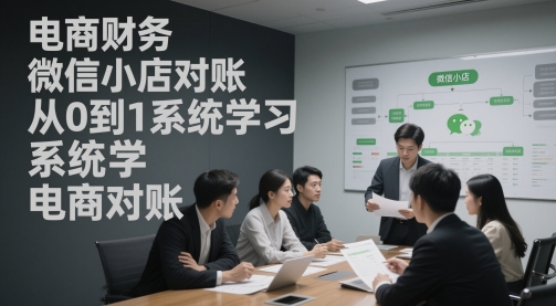 电商财务微信小店对账，从0到1系统学习电商对账-缘艺创业网