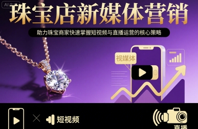 珠宝店新媒体营销，助力珠宝商家快速掌握短视频与直播运营的核心策略-缘艺创业网