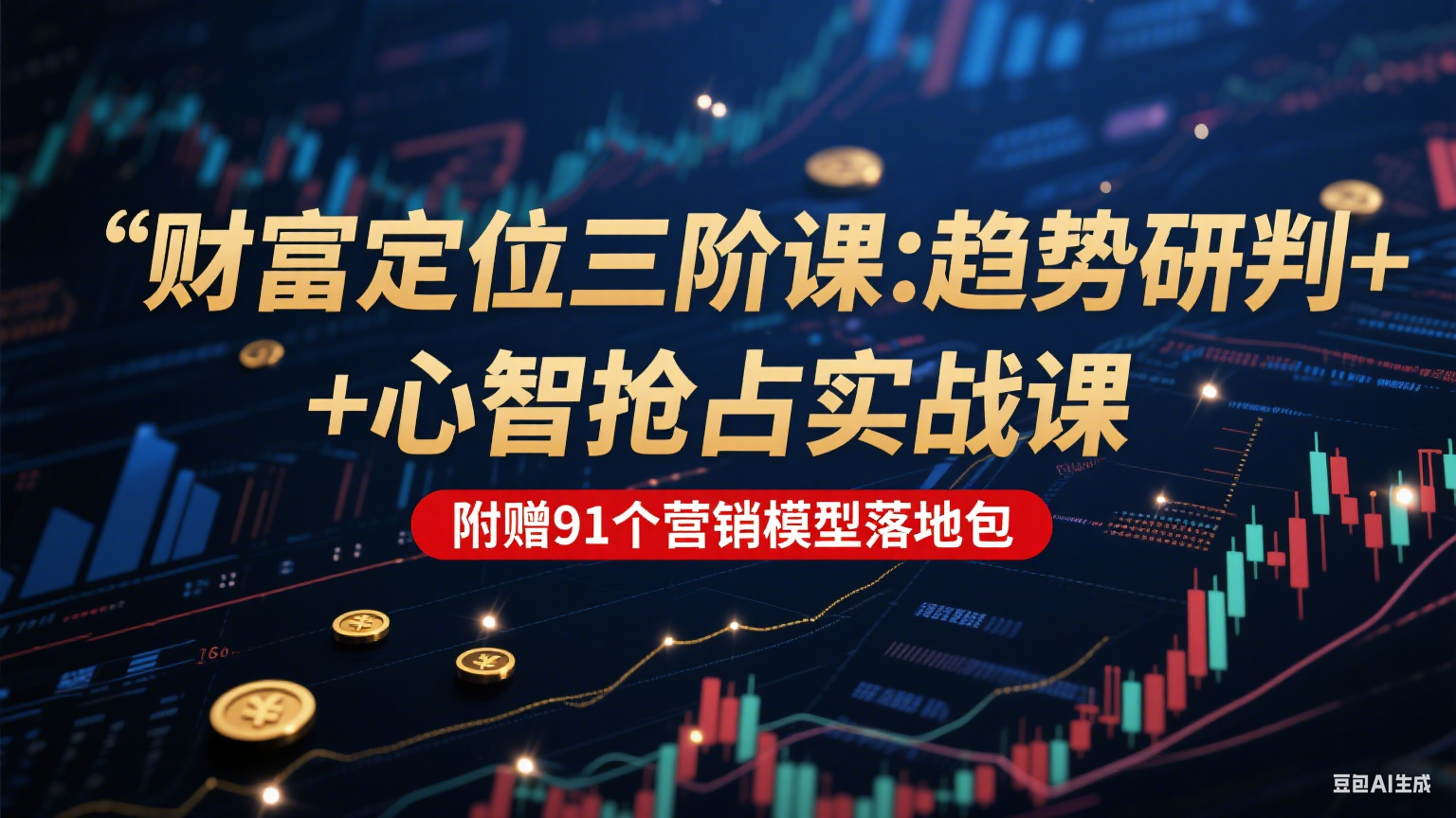 财富定位三阶：趋势研判 + 心智抢占实战课，附赠91个营销模型落地包-缘艺创业网