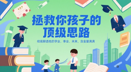 付费文章：拯救你孩子的顶级思路，彻底聊透他的学业、事业、未来，含金量满满-缘艺创业网