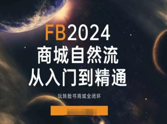2024Faceboo商城自然流(从入门到精通)，玩转脸书商城全闭环-缘艺创业网