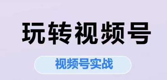 玩转视频号，视频号实战系列课-缘艺创业网