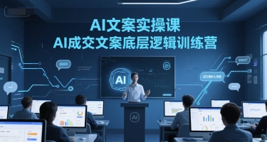 AI文案实操课，AI成交文案底层逻辑训练营-缘艺创业网