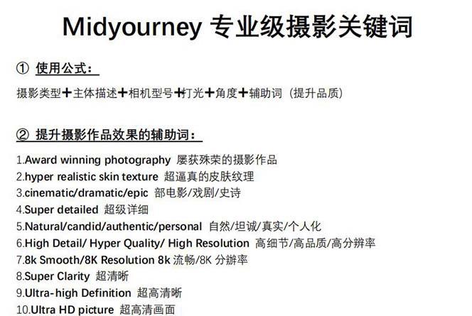 图片[1]-Midjourney关键词-解锁AI绘画专业级人工智能摄影关键词表-缘艺创业网