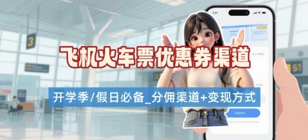 学生党必看！机票火车票优惠券申请渠道 + 项目打法，开学季节日速存-缘艺创业网