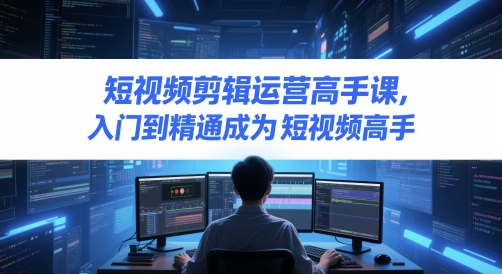 短视频剪辑运营高手课，入门到精通成为短视频高手-缘艺创业网